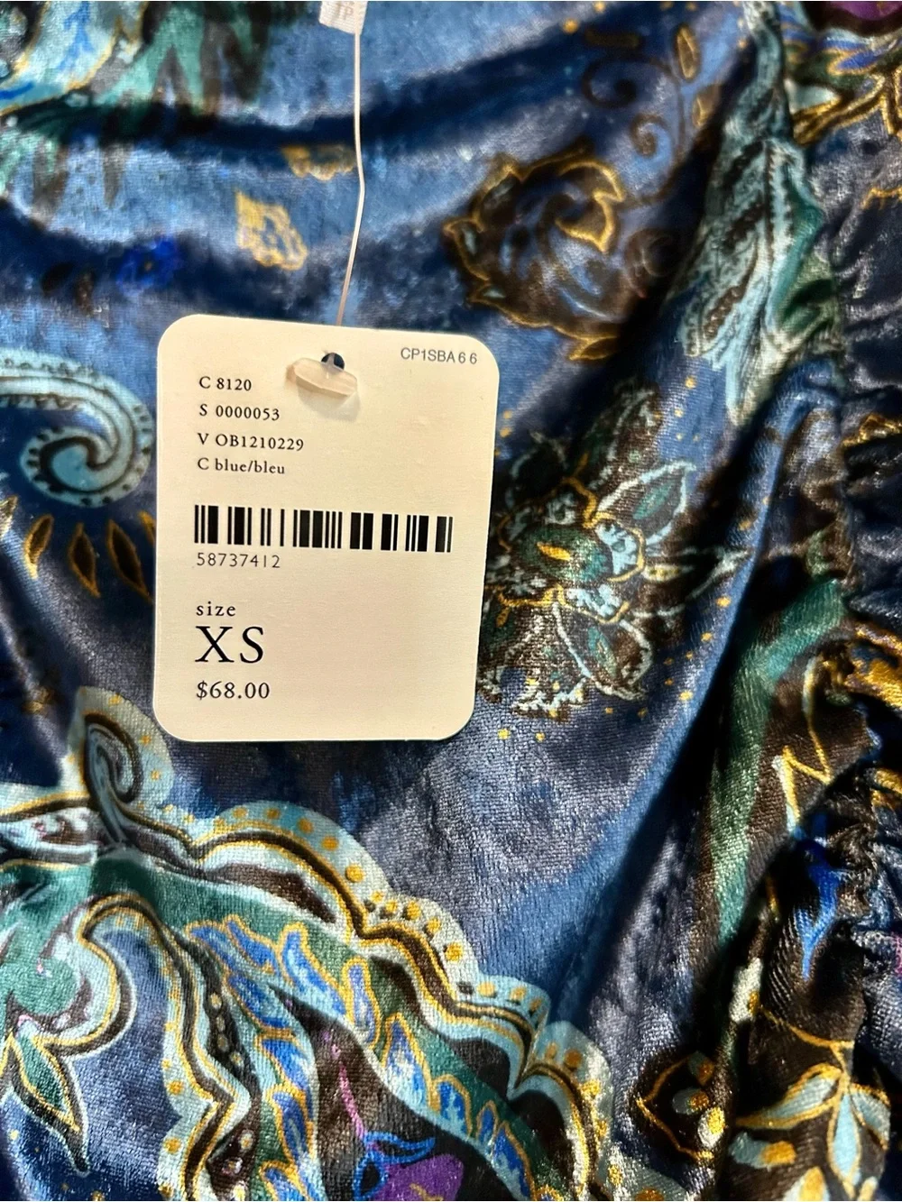 Free People Blue Paisley Mini Skirt